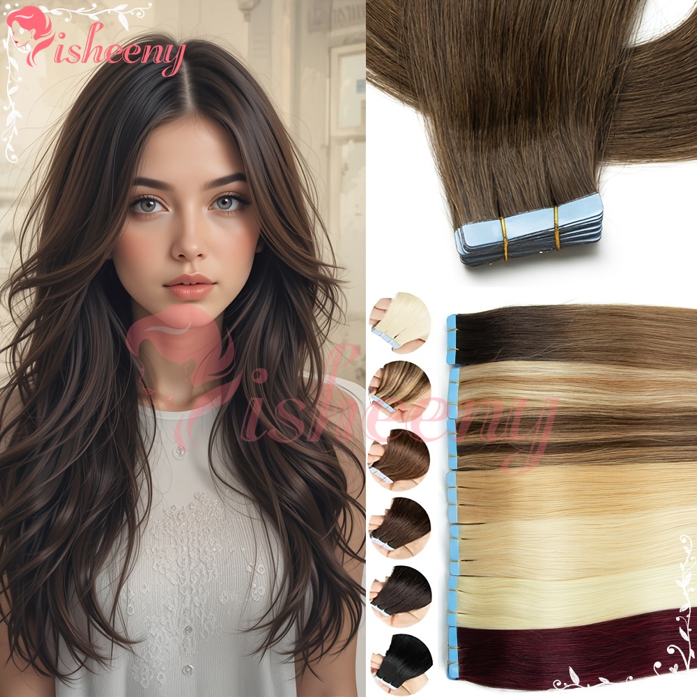 Invisible Tape In Extensions Real Hair - Isheeny Extensioni per capelli con applicazione