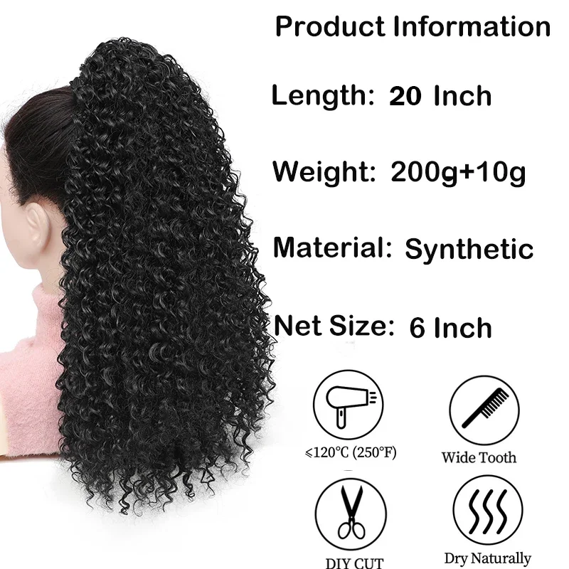 Parrucca con coda di cavallo r - Drawstring Afro Curly Puff Ponytail recensione e prezzo