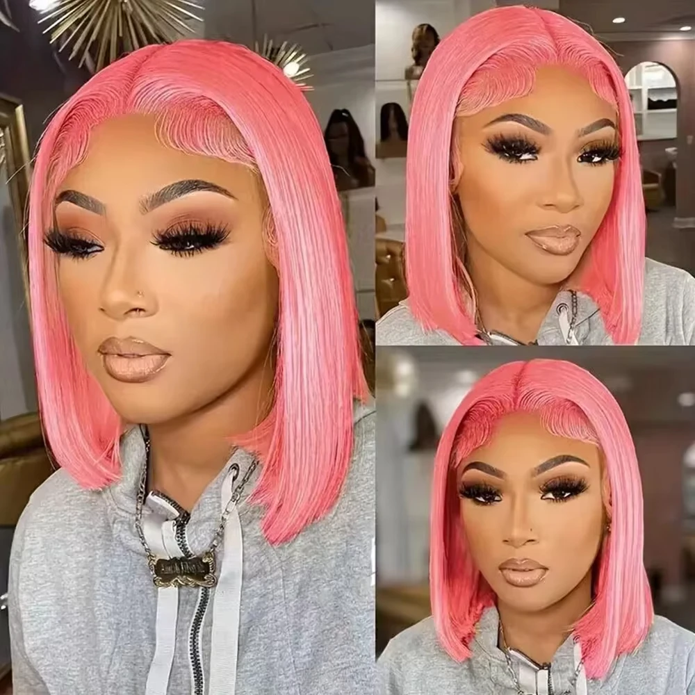 Parrucca corta rosa da 10 poll - Pre Parted 13X4 Lace Front Bob Wig recensione e prezzo